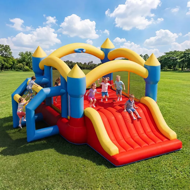SunSwell Bounce Bouse, 14ft X 13ft Inflatable Bounce Castle with Slide for Kids