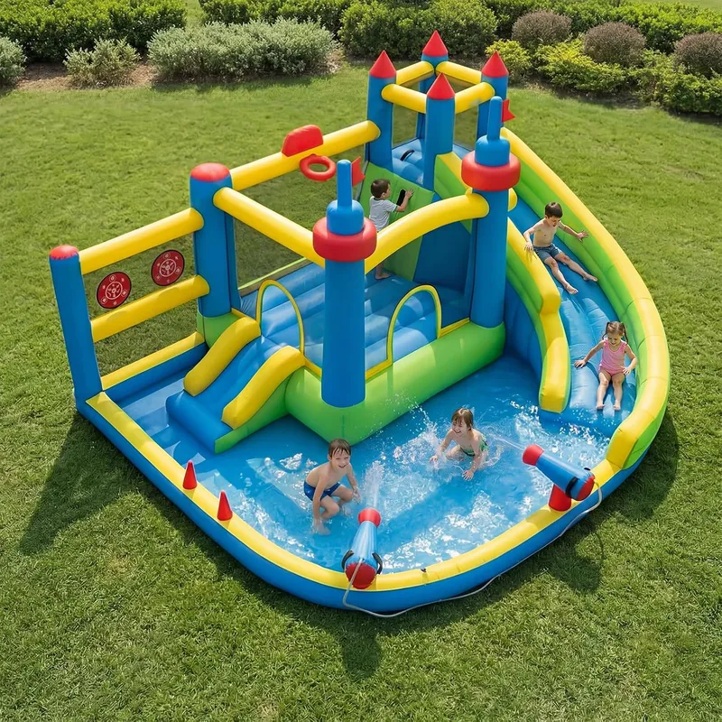 SunSwell Inflatable Water Slide for Kids Backyard with 450W Blower