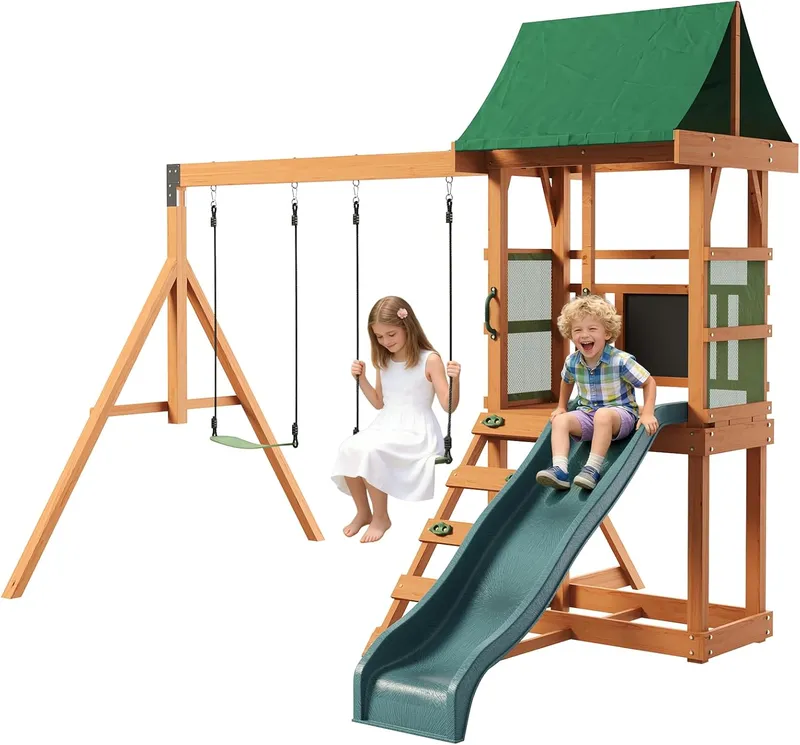 SunSwell Wood Swing Sets for Backyard – Playground Sets for Backyards